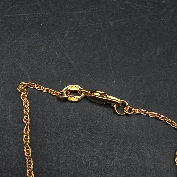 BGE Irish Shamrock Pendant Necklace CZ Gold Tone Irish St Patricks Day - Picture 4 of 9